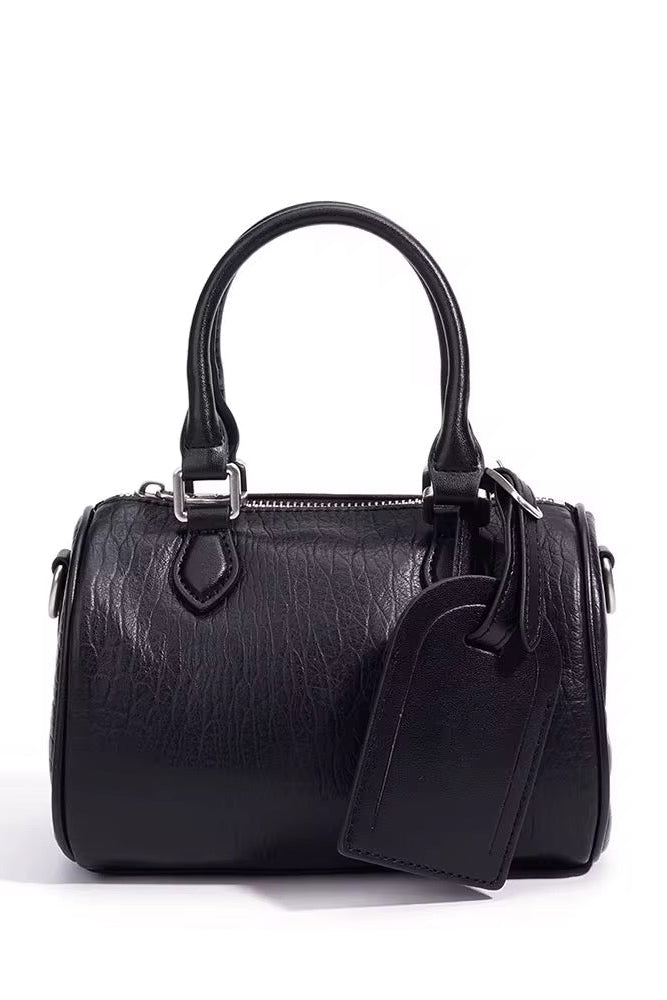 Mila Leather Mini Boston Bag