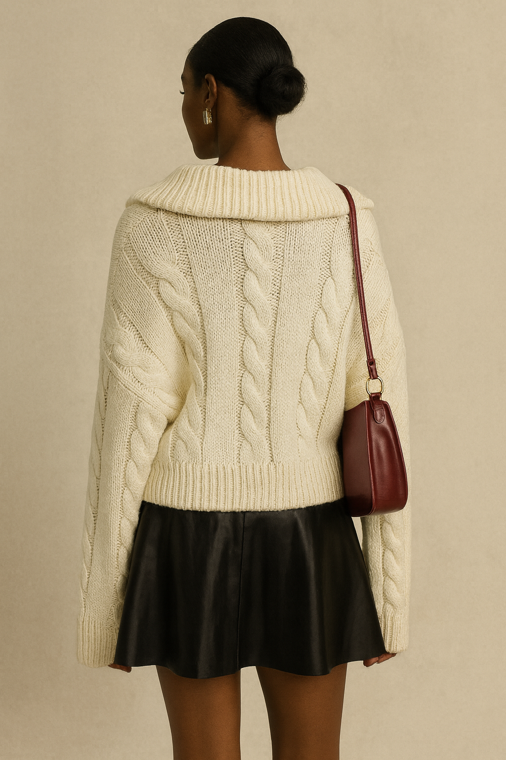 A-Line Faux Leather Mini Skirt