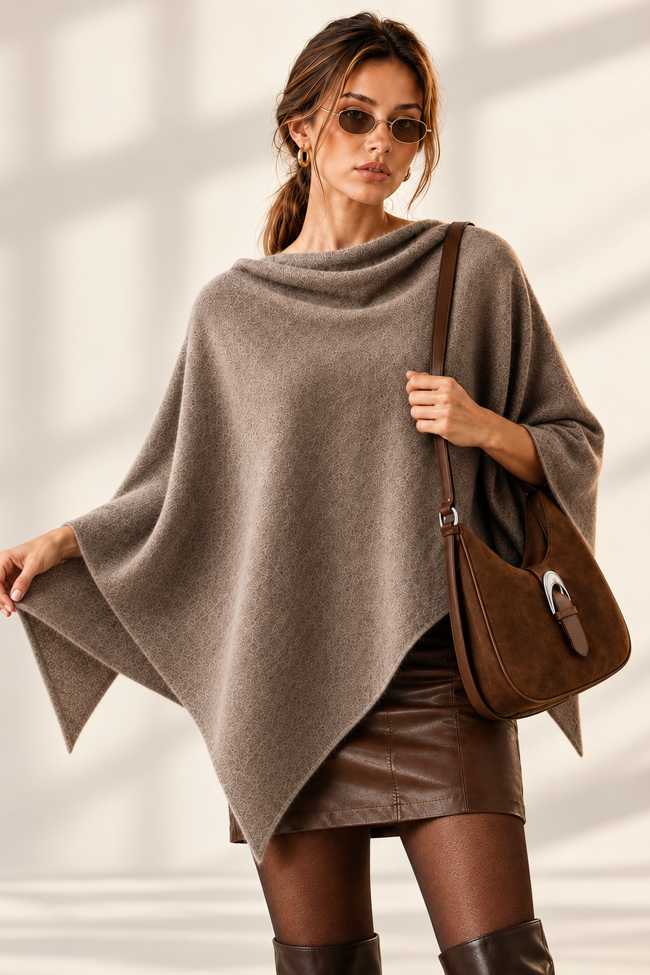 Classic Cashmere Wool Poncho