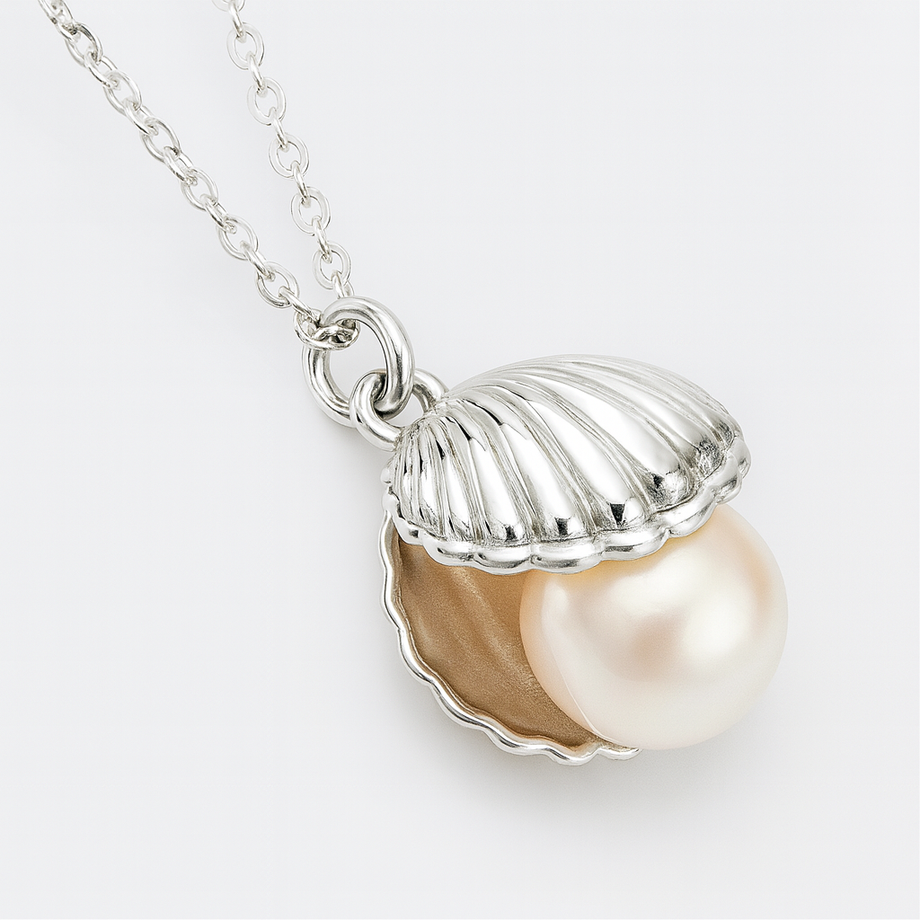 Shell Pearl Pendant Necklace
