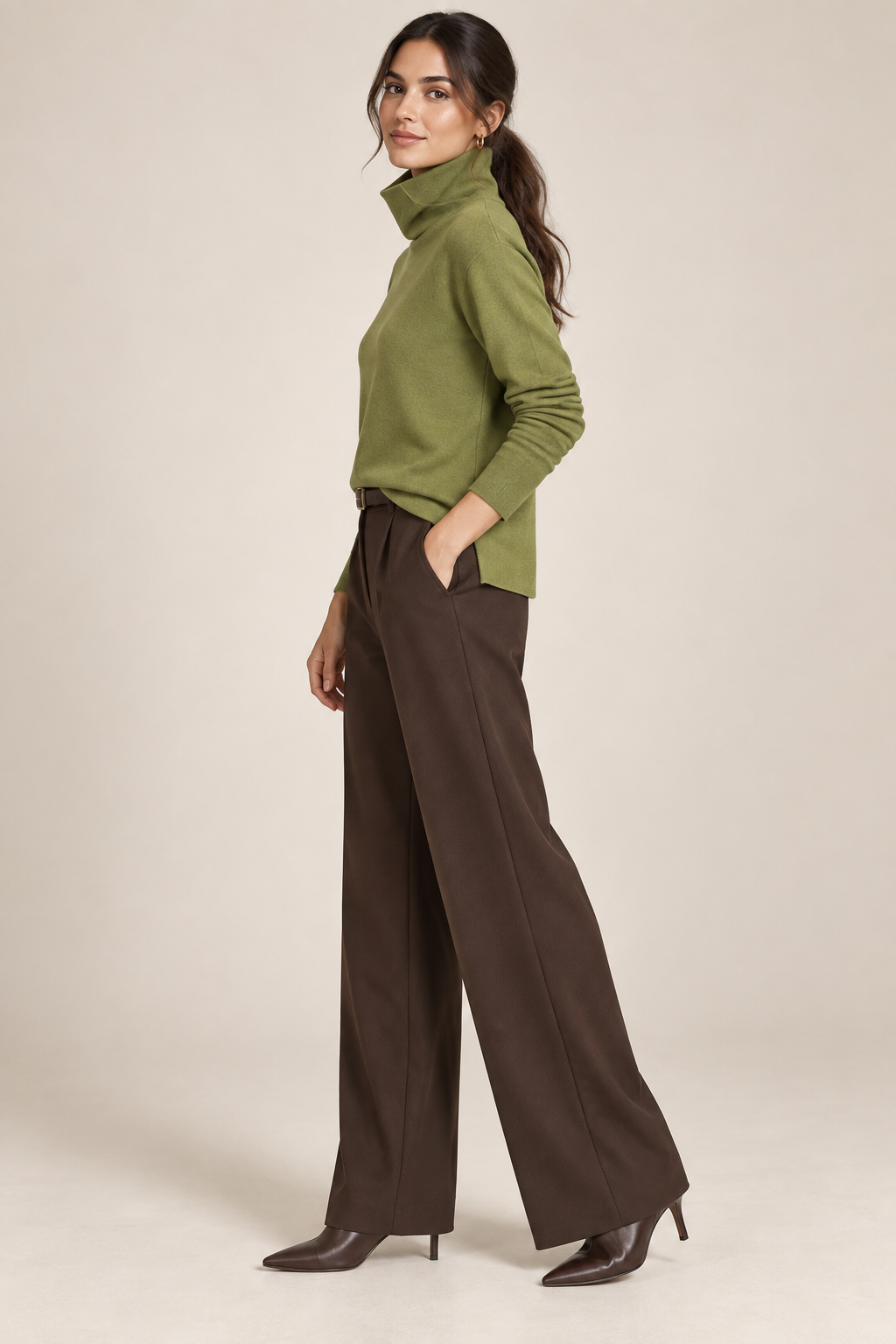 Wool-Cashmere Turtleneck Sweater