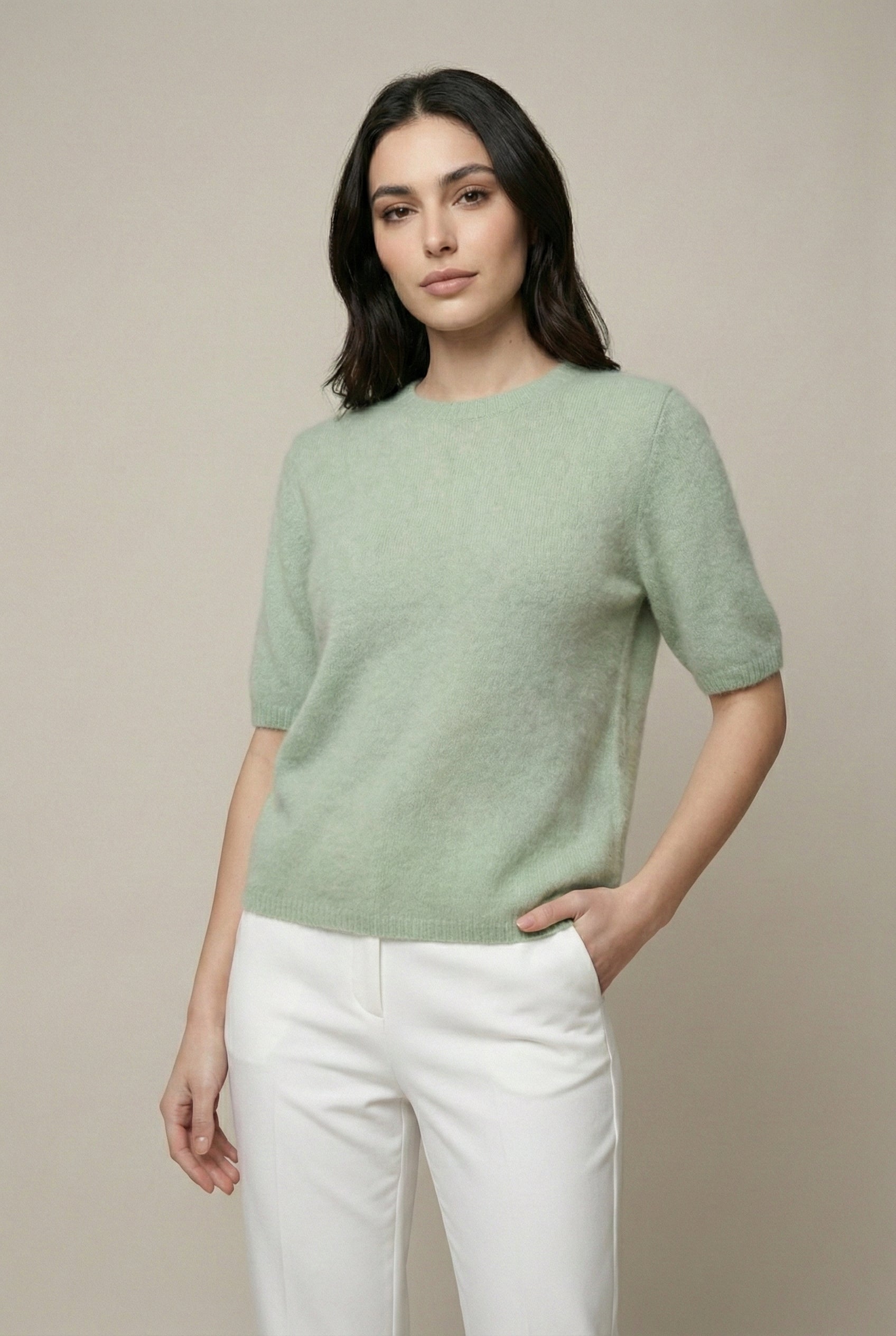 Soft Merino Wool Sweater - Mint
