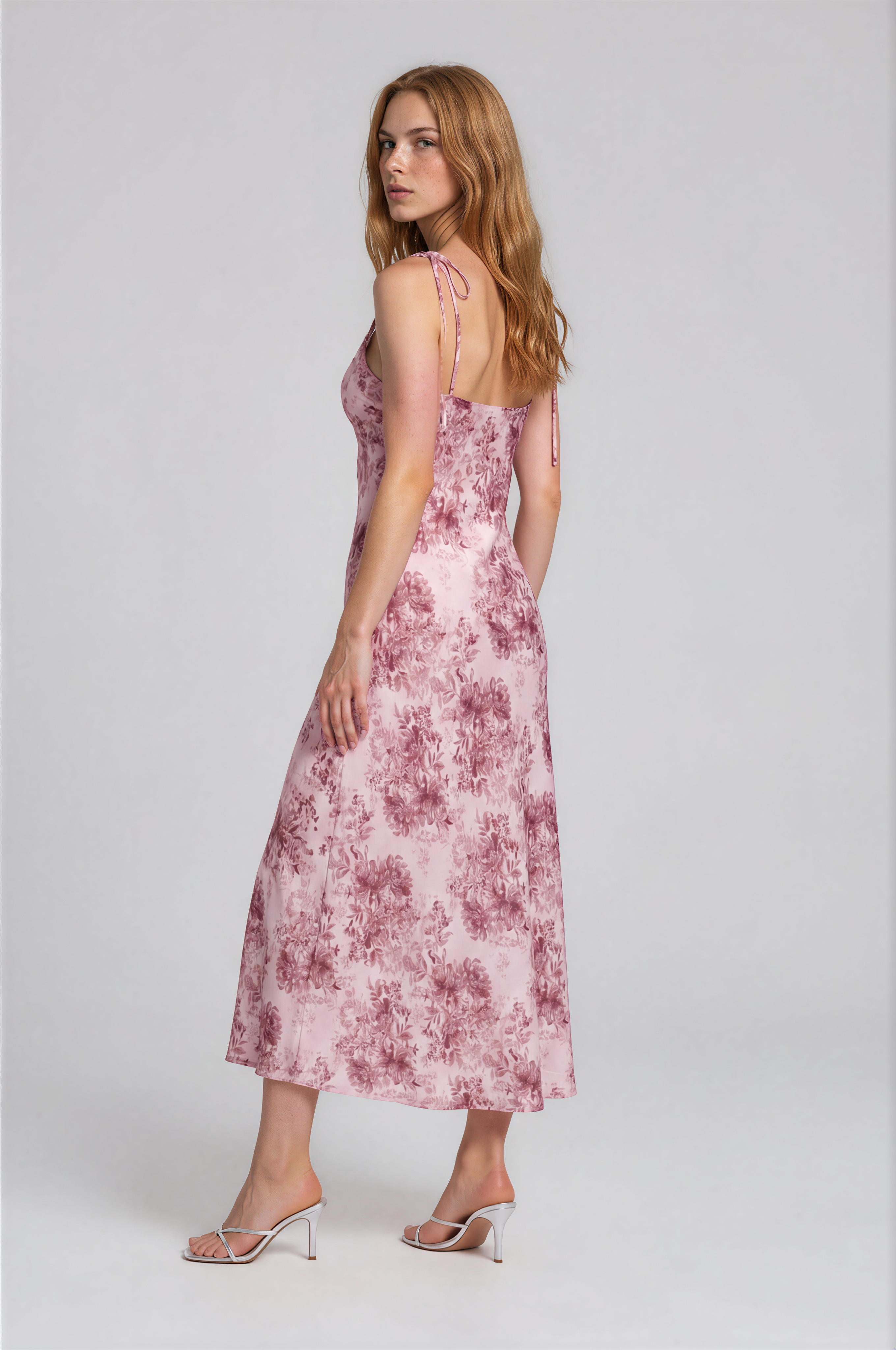 Floral Tie Strap Maxi Dress