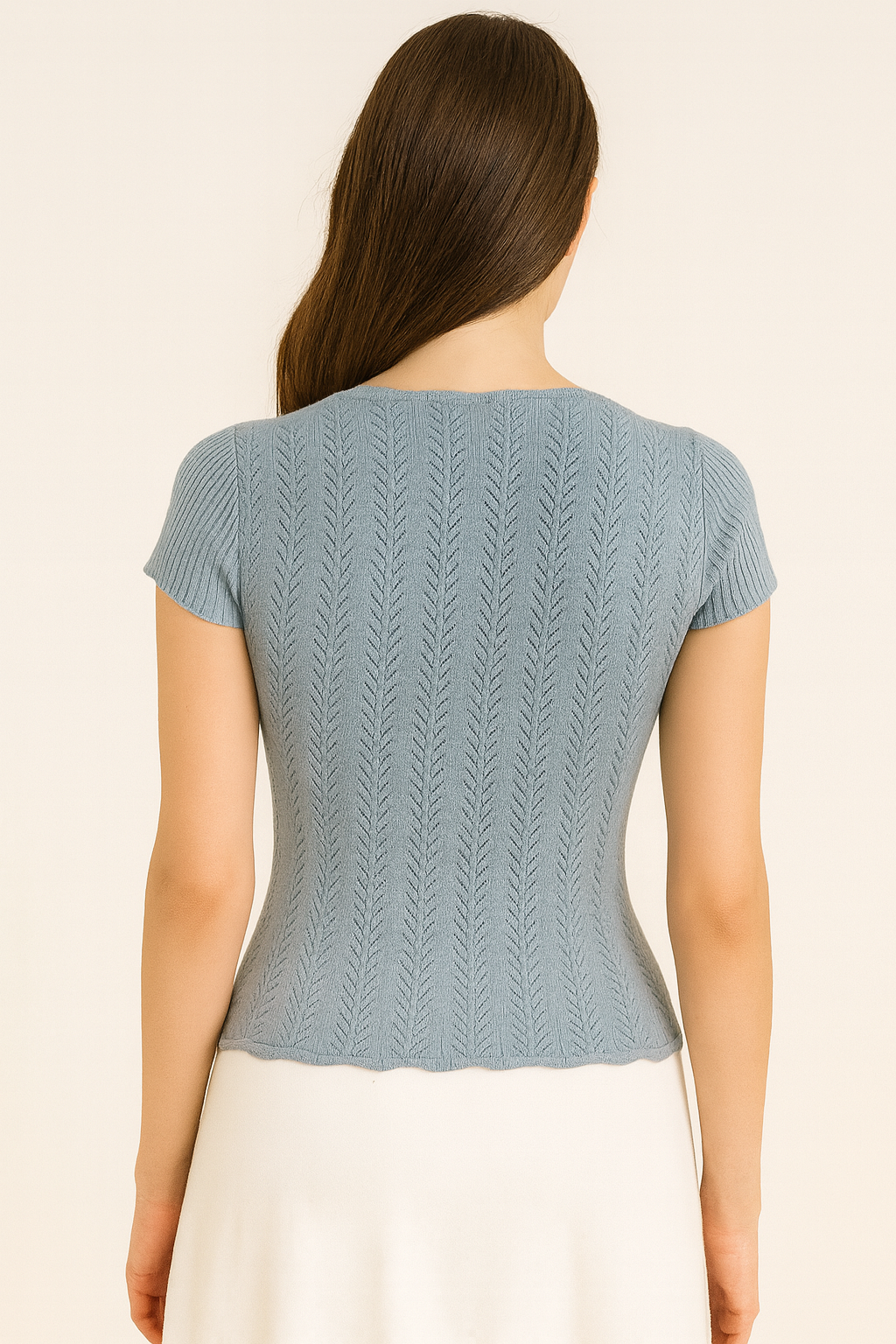 Cashmere Sweetheart Knit Tie-Front
