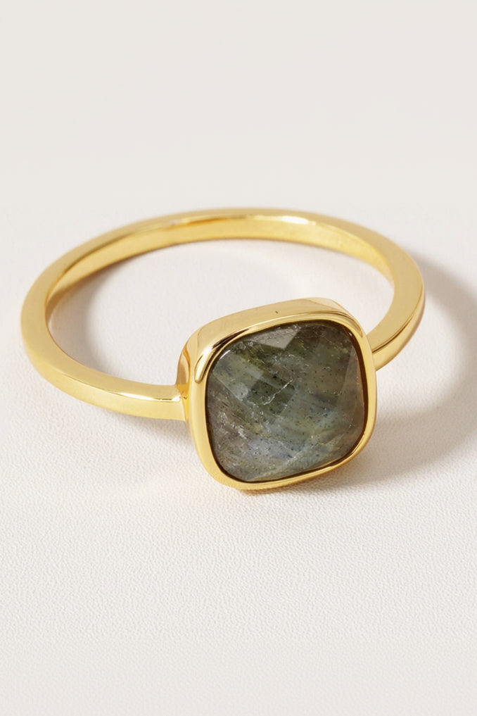 Labradorite Gold Vermeil Ring