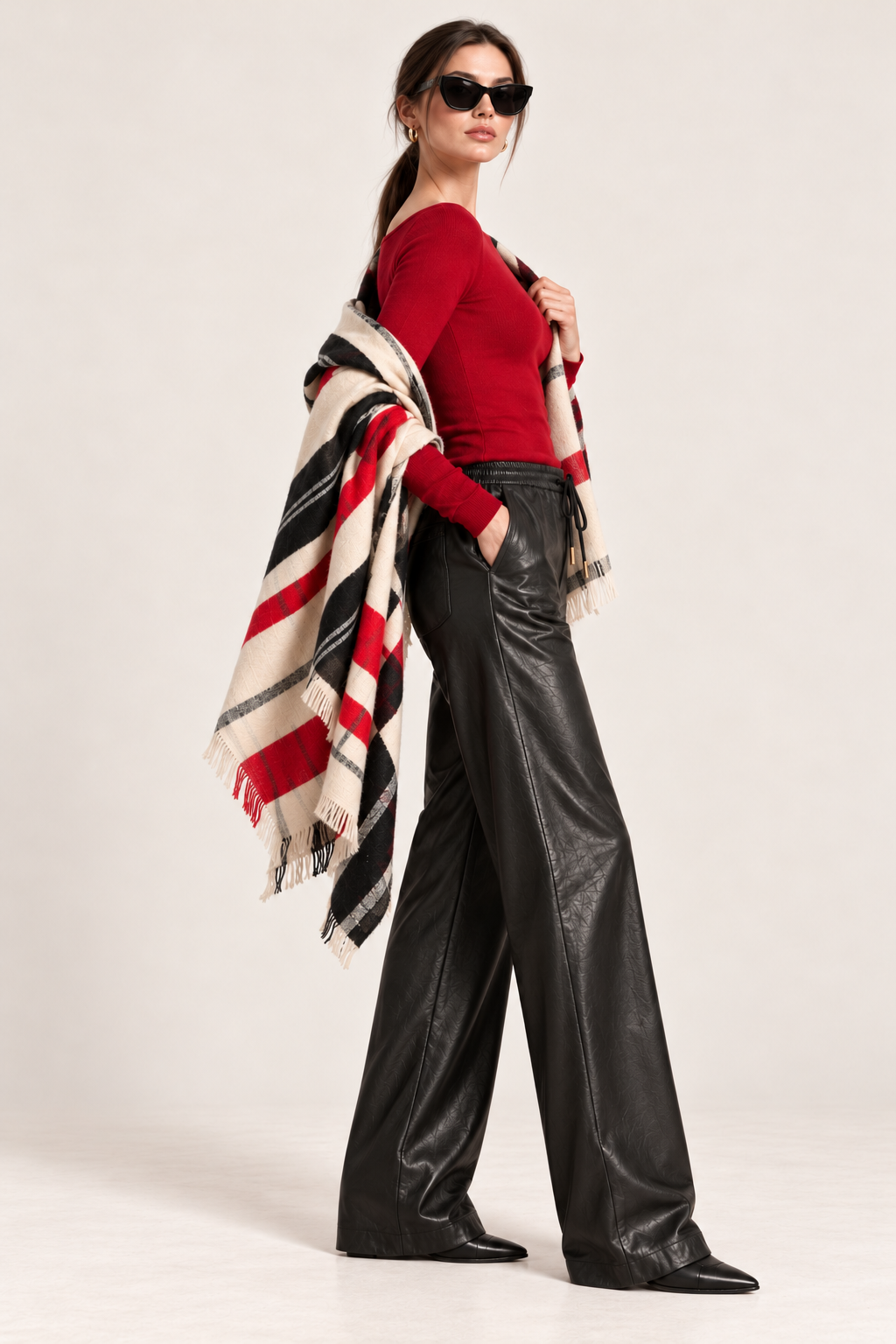 Classic Plaid Pashmina Scarf