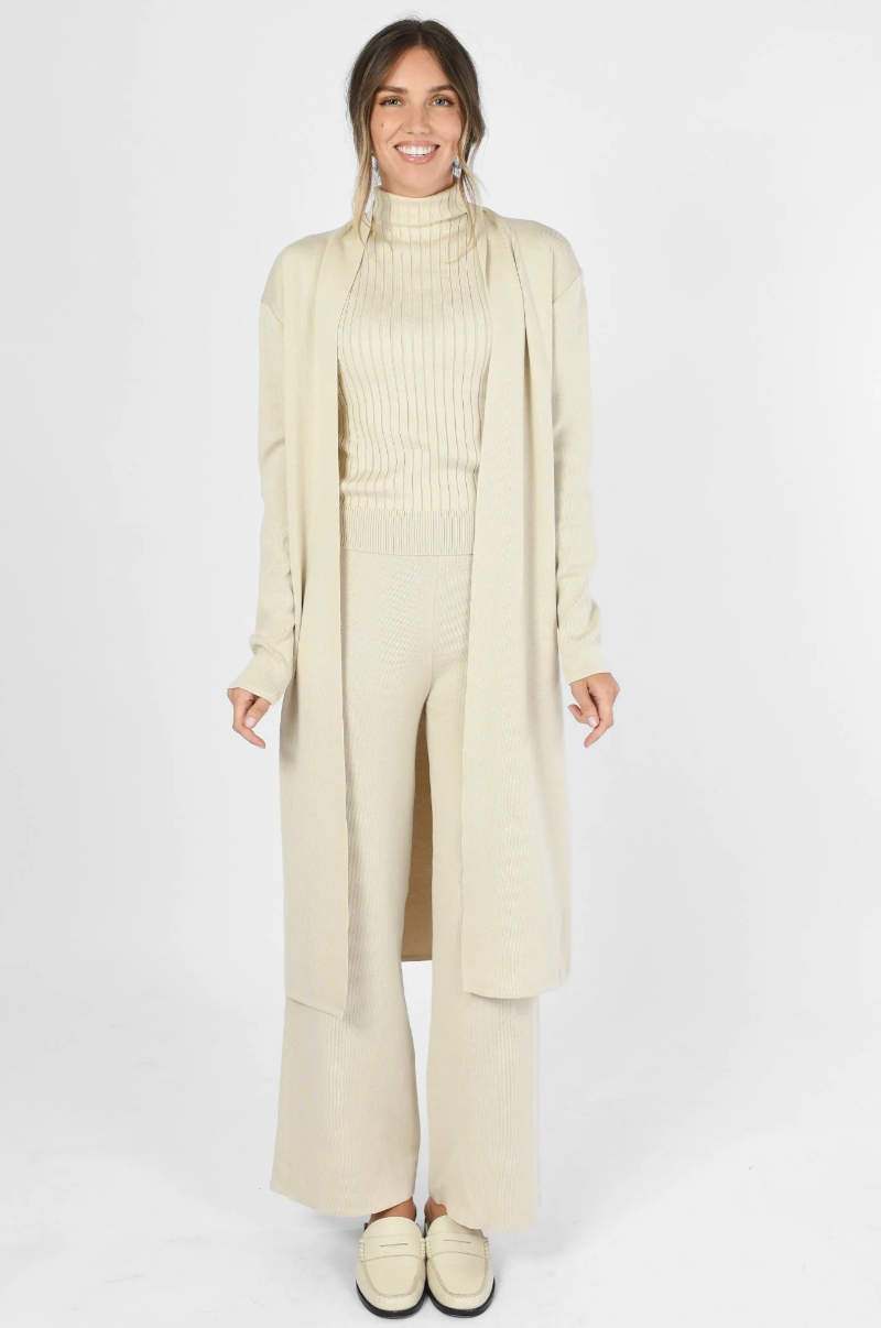 Taupe 3-Piece Knit Set