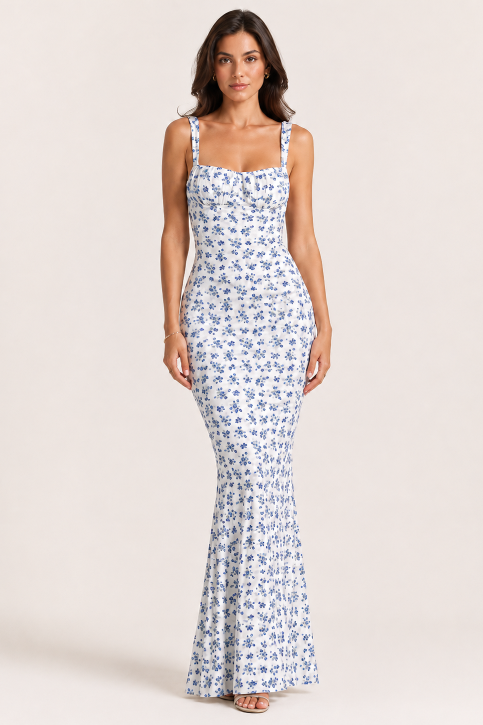 mermaid dress images DreamDress By PMN Nadeen Mermaid Wedding Dress Gown Deep Plunging Floral Embellishment Illusion Chapel | Size: 24