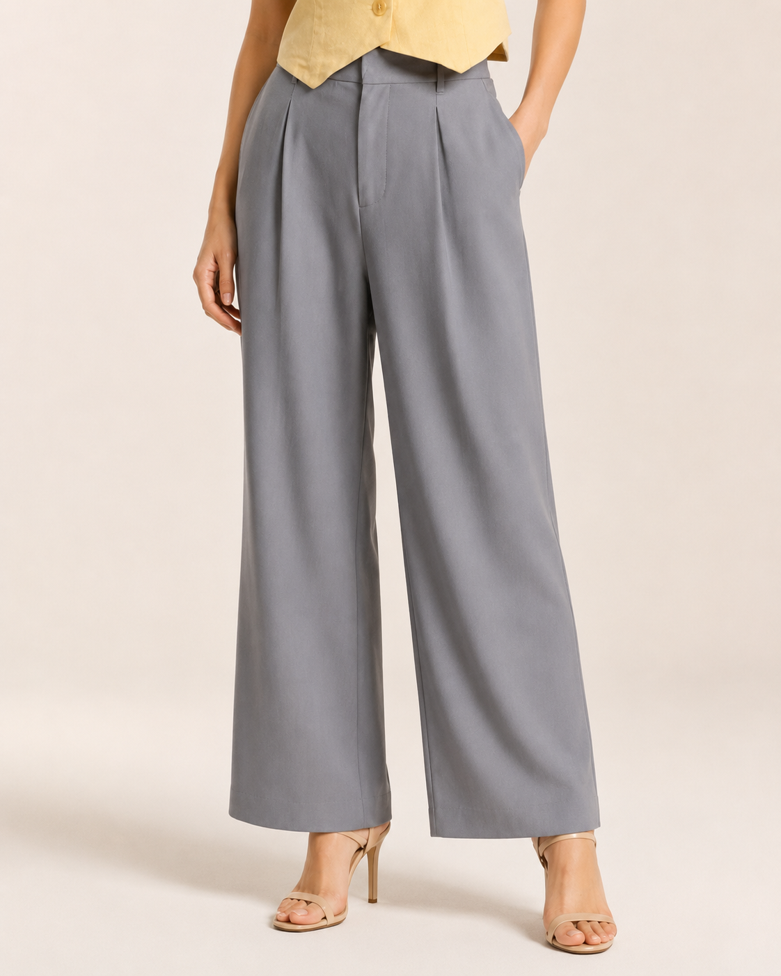 Classic Pleated Wide Leg Pants