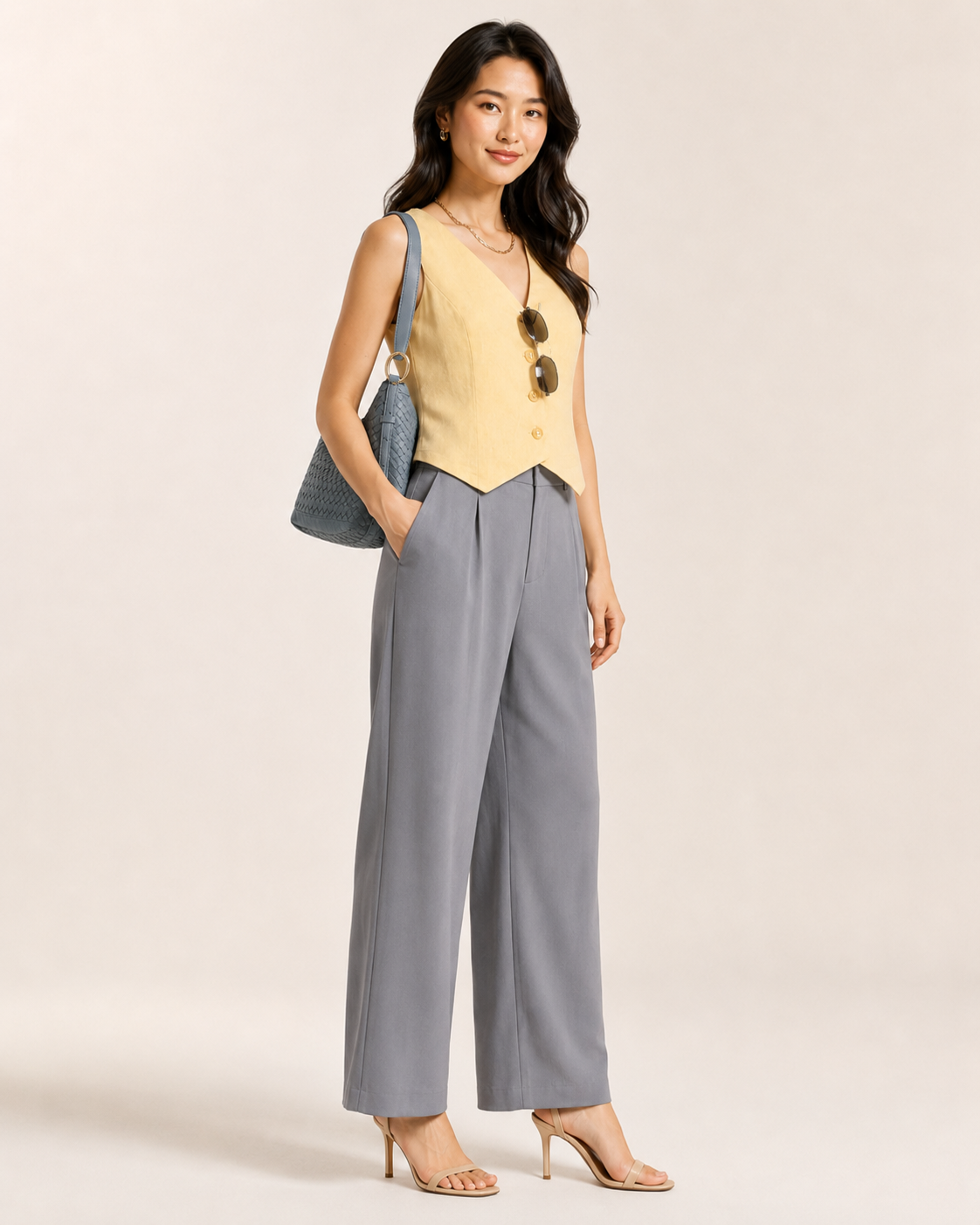 Classic Pleated Wide Leg Pants