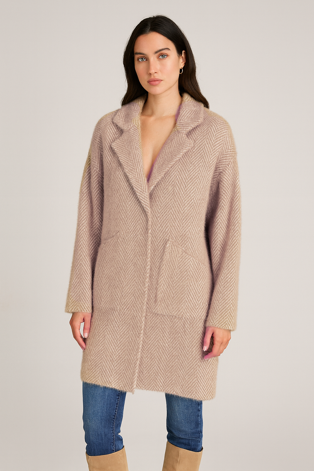 Herringbone Jacket - FREE SIZE