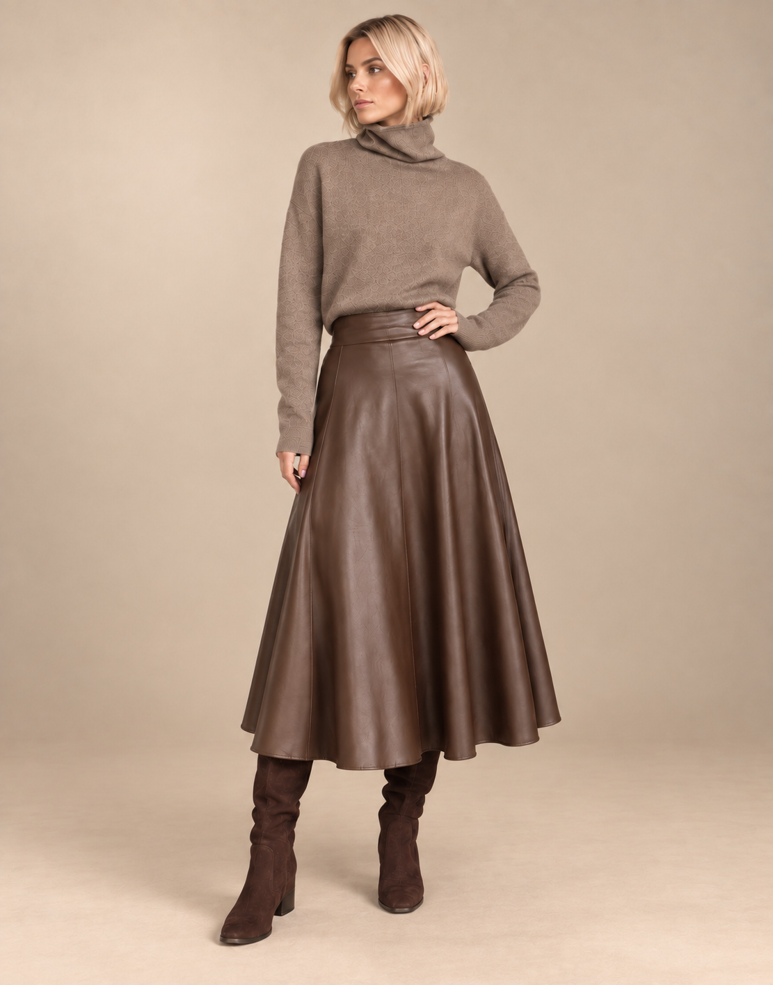 Wool-Cashmere Turtleneck Sweater