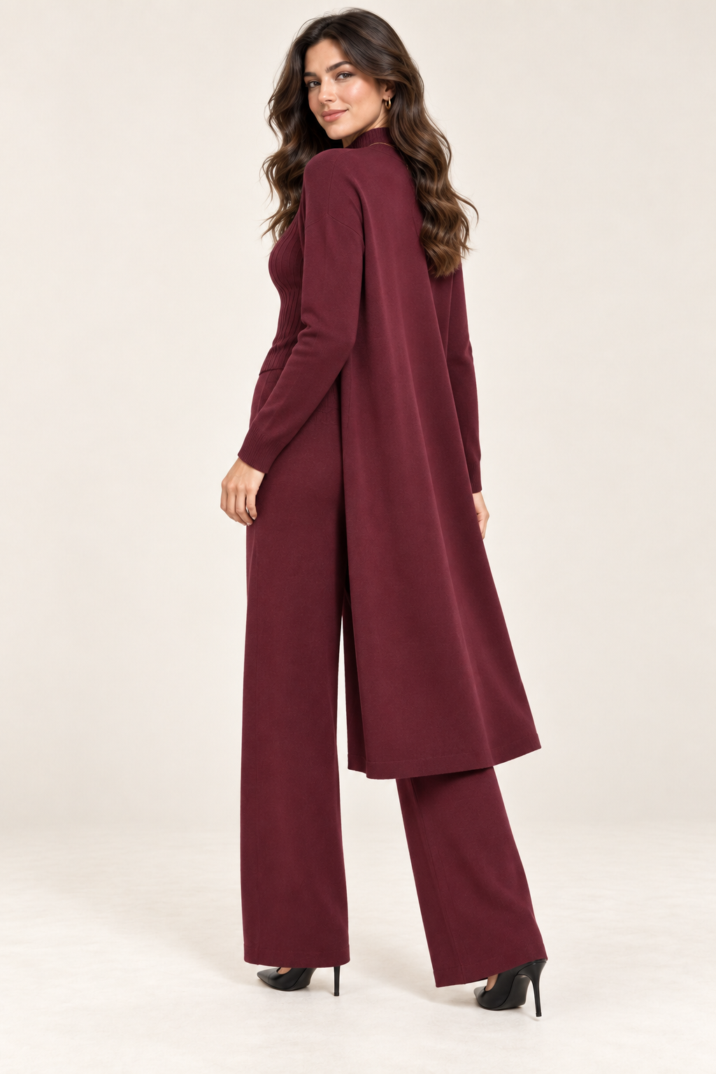 Taupe 3-Piece Knit Set