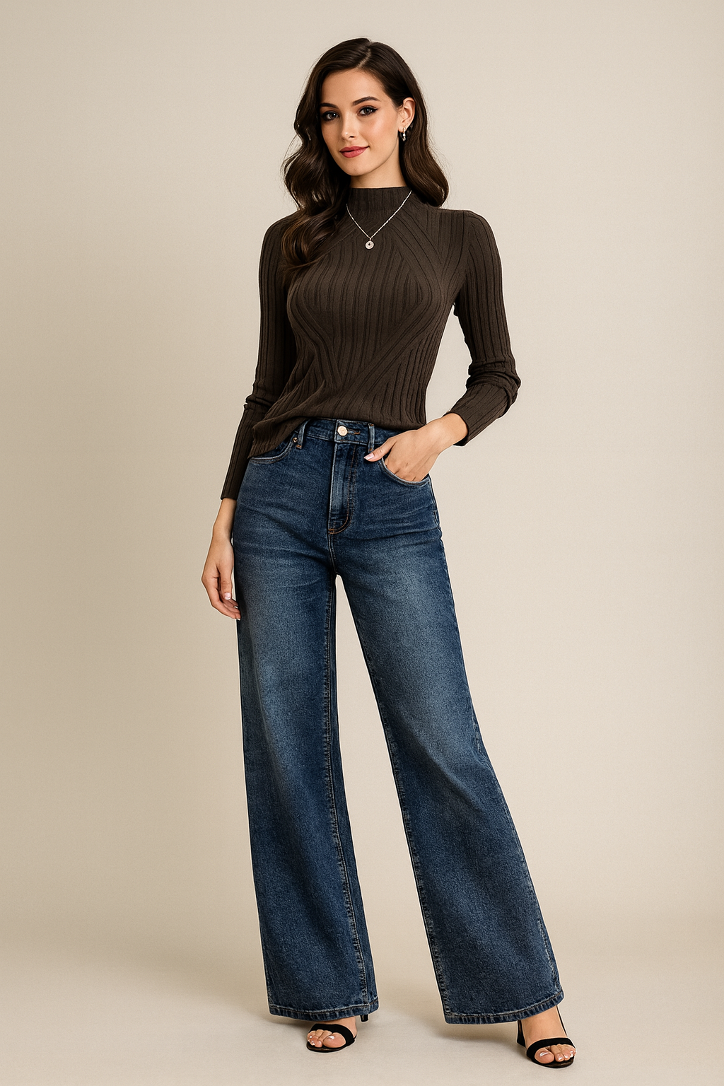 Mock Turtleneck Chocolate