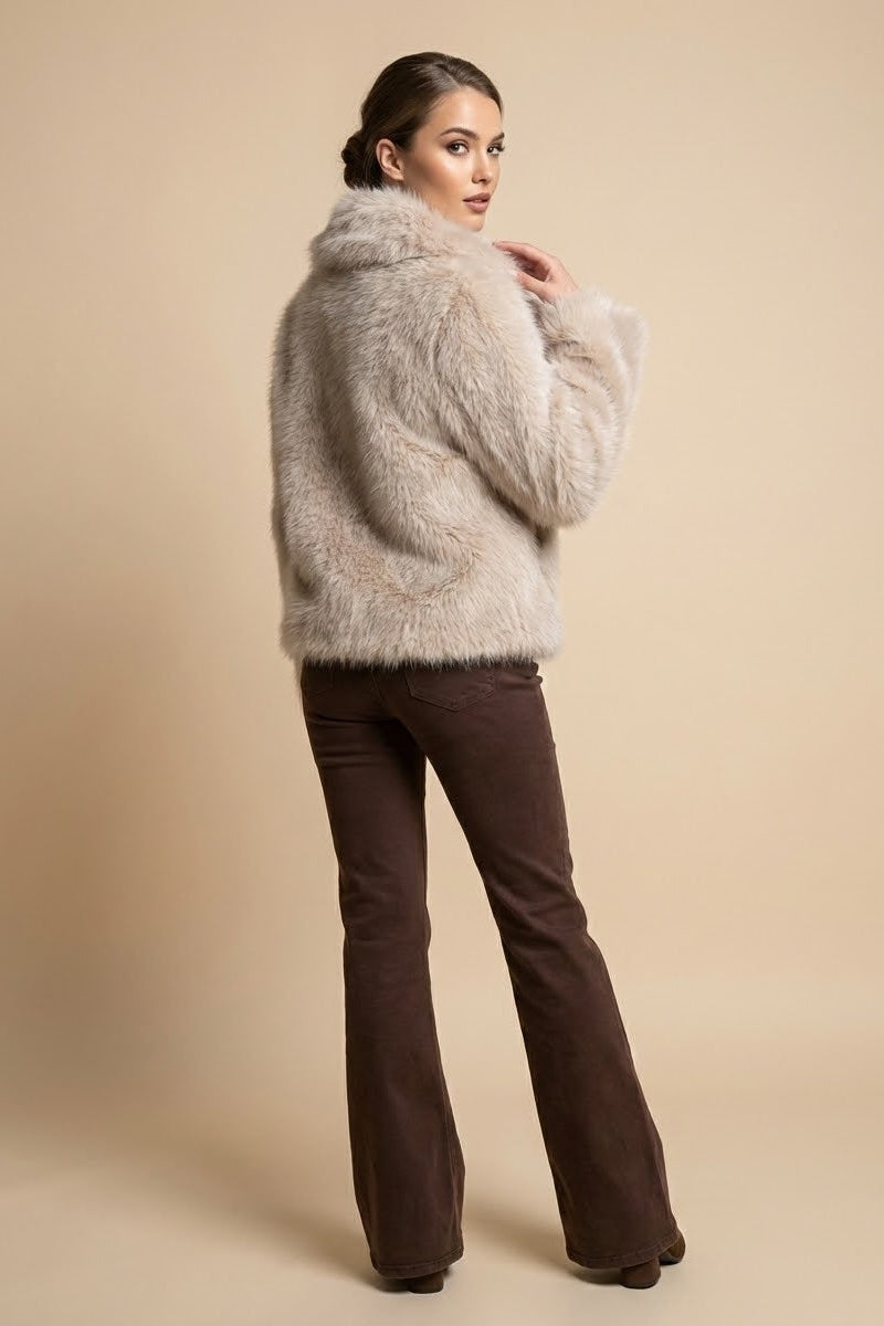 Luxe Faux Fur Cropped Jacket