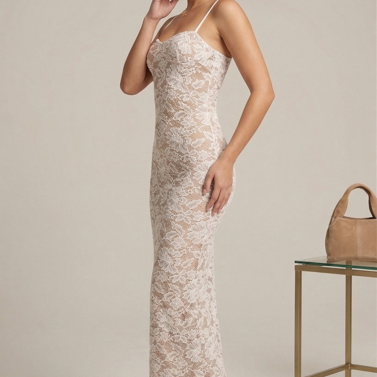 lace maxi evening dress Lavinia Long Sleeve Lace Maxi Dress With Silk Oversized Bow Accent  kalisa