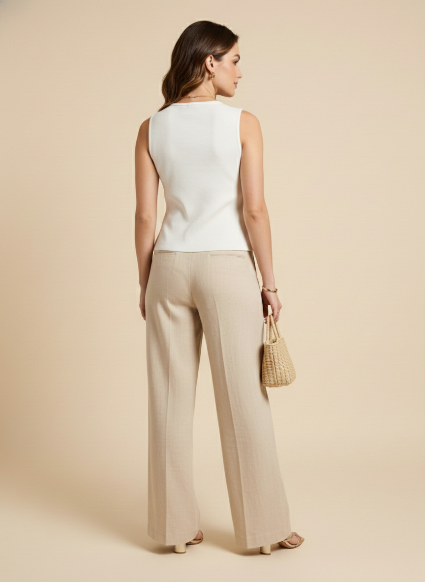 Asymmetrical Button Vest Top