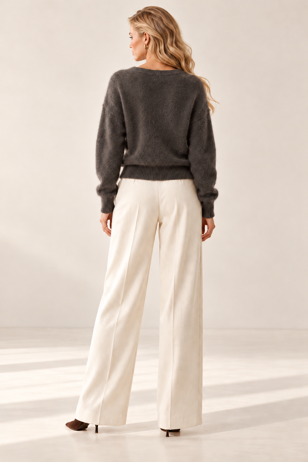 Cashmere-Silk-Wool V-Neck Cardigan