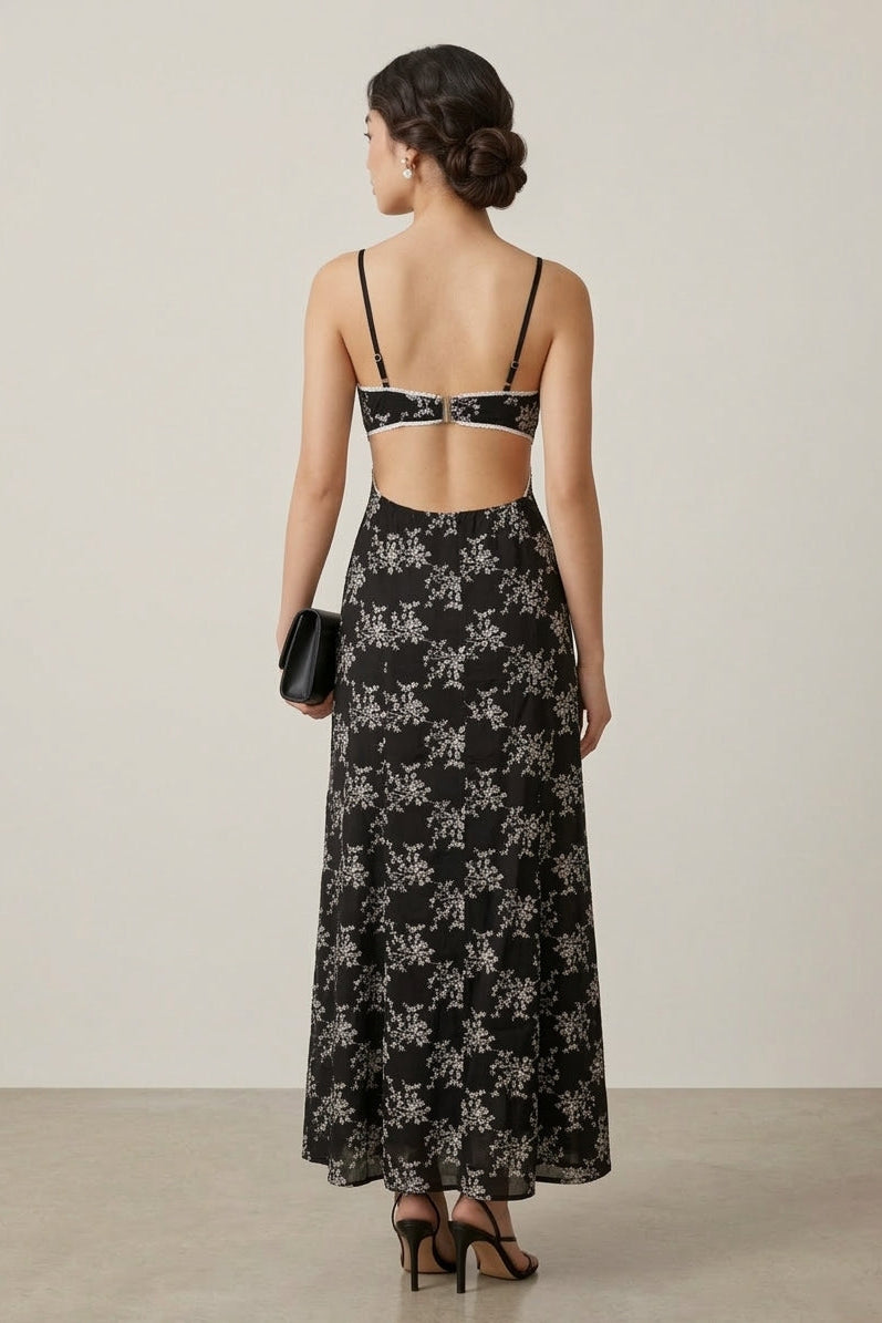 Black Embroidered Maxi Dress Black Embroidered Maxi Dress