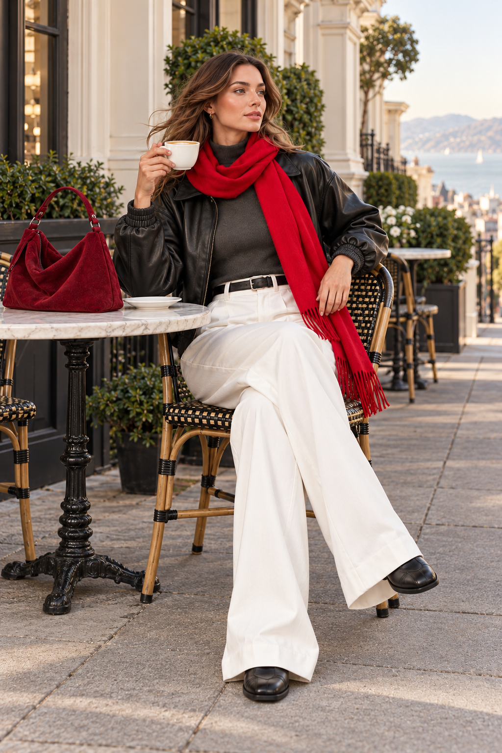 Classic Wool-Blend Fringe Scarf