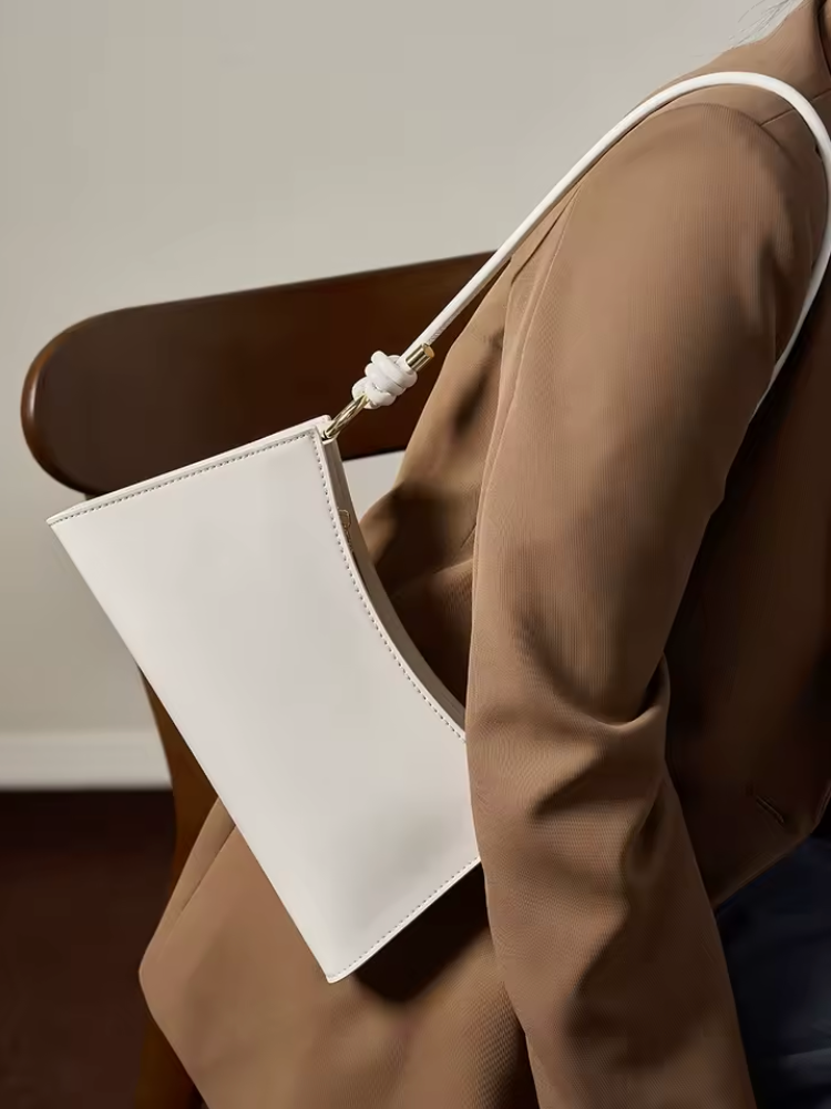 Curved Flap Shoulder Bag
