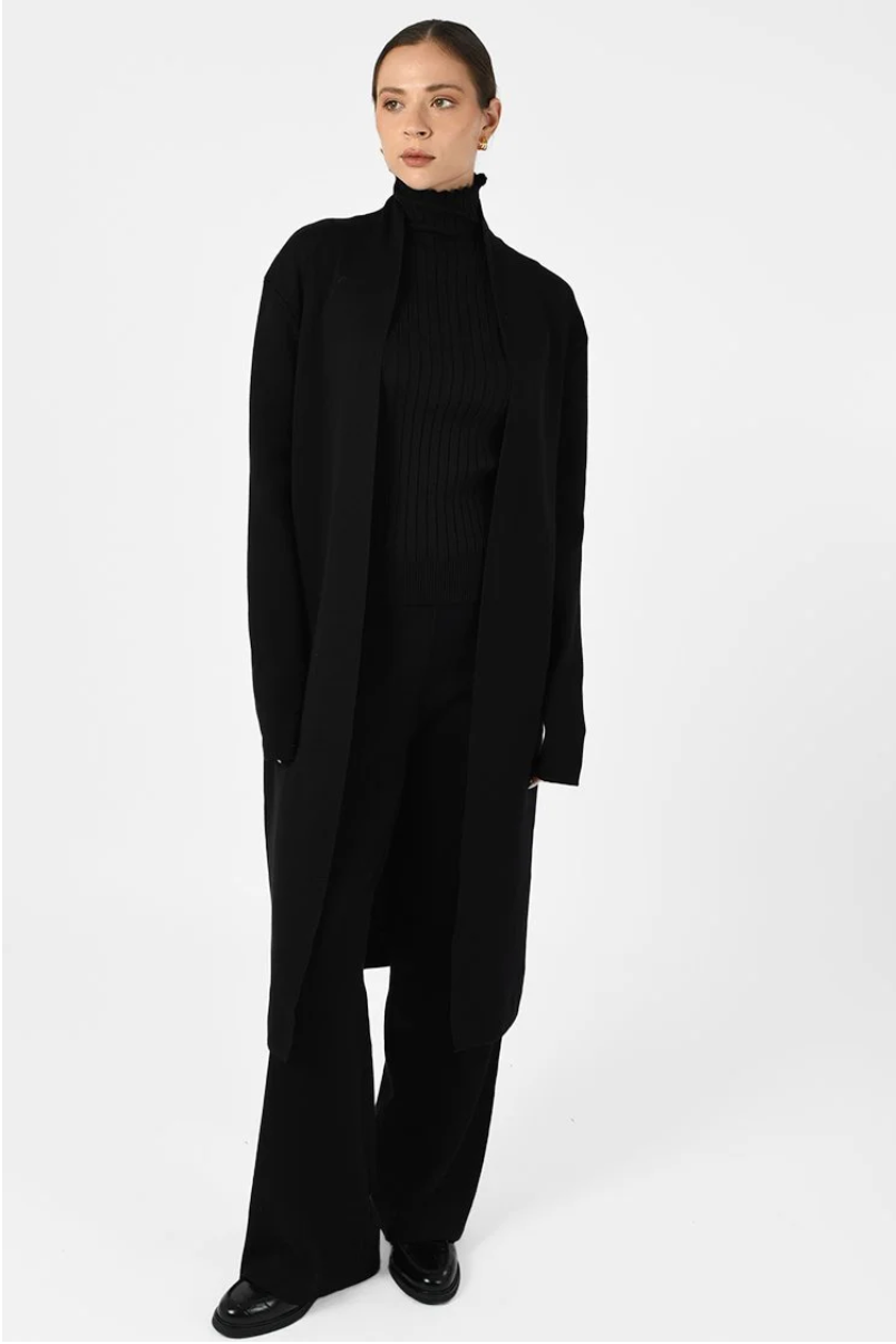 Black 3-Piece Knit Set